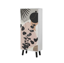 Hanah Home SB 966 Zapatero Organizador Elegante Blanco y Negro 50x135x38cm